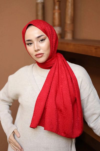 Silk Home Deluxe Jacquard Shawl - Red