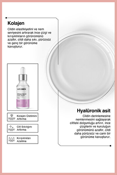 Luis Bien Kolajen Yüz Serumu – Kırışıklık Karşıtı & Cilt Yenileme, 30 ml