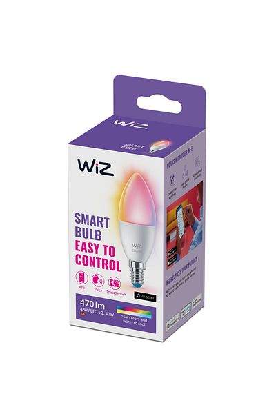 Wiz 40W Renkli Ambiyans E14 Akıllı Ampul (C37) Matter, Google Home, Alexa Uyumlu