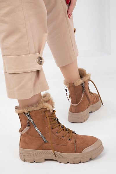 SOHO Dámské semišové boty Tan Suede - Model Bootie z roku 2007