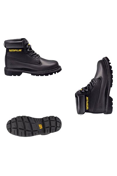 Caterpillar Herren-Outdoor-Stiefel aus schwarzem Leder CAT 1111015903