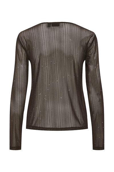 PIECES LS SHIMMER LUREX OP-NECK TOP 
 QUALITÄT AS OFFER SAMPLE