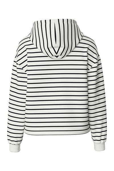 PIECES Dámská mikina s kapucí – dlouhé rukávy, vlastní tkanina na manžetě a lemu, 230 Gsm, fleece