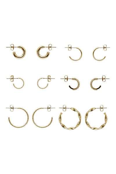 PIECES LADIES HOOP OHRRINGS 6ER-PACK 
 
 GRÖSSE: 
 1: Ø 11 mm, B 1 mm 
 2: Ø 10 mm, B 1 mm 
 3: Ø 20 mm, B 2 mm 
 4: Ø 1