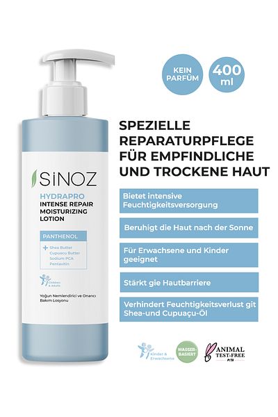 SİNOZ Sinoz Intensive feuchtigkeitsspendende und reparierende Pflegelotion 400 ml