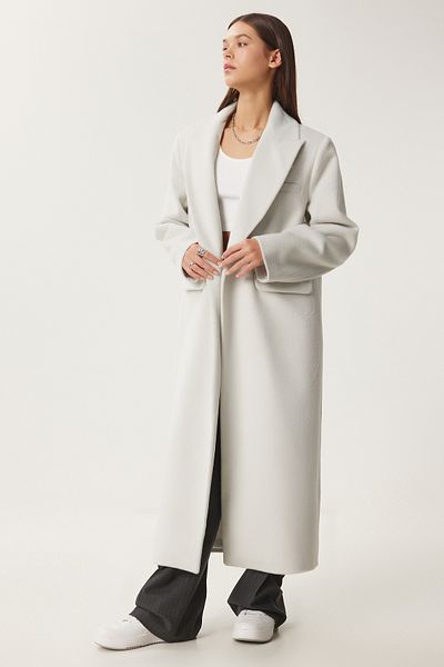 Happiness İstanbul Women's Stone Premium Oversize Stamp Coat Fn03433