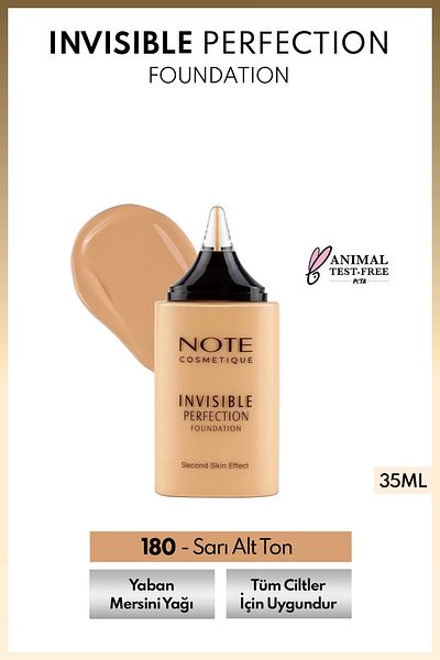 NOTE Light and Natural Finish Invisible Perfection Foundation - 180 Warm Sand