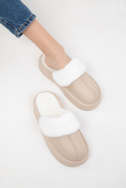 SOHO Béžové dámské pantofle 20005