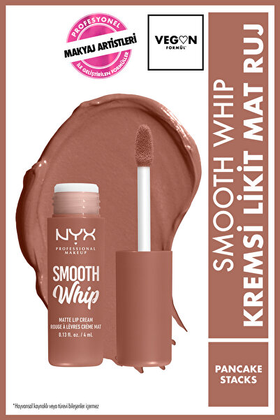 NYX Professional Makeup Smooth Whip Kremsi Likit Mat Ruj - Pancake Stacks