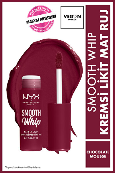NYX Professional Makeup Smooth Whip Kremsi Likit Mat Ruj - Chocolate Mousse