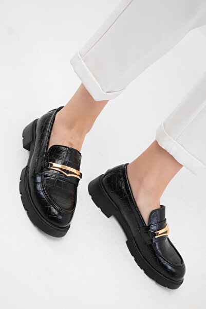 SOHO Black Krako Women's Loafer Shoes