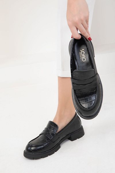 SOHO Damen Casual Schwarz Krako Schuhe - 19535