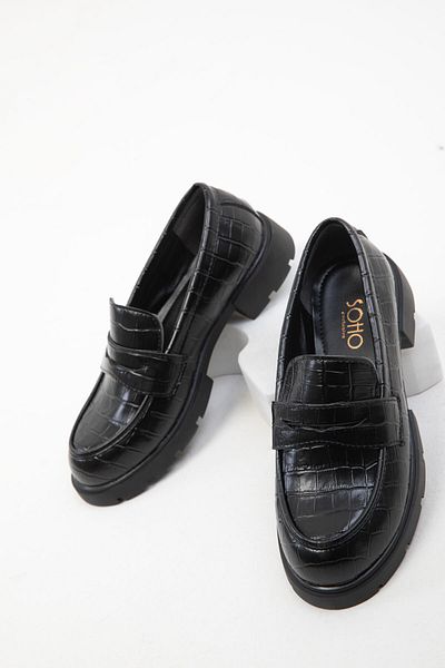 SOHO Damen Casual Schwarz Krako Schuhe - 19535