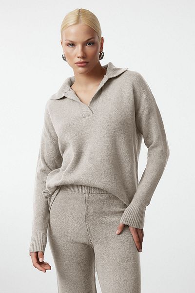 Trendyol Collection Polo nyakú puha kötöttáru szett - TWOAW25AU00016