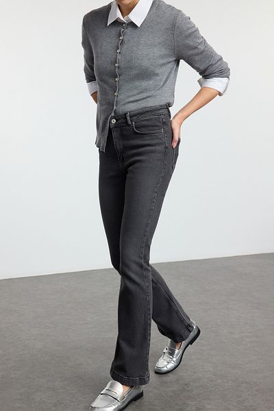 Edit by Trendyol Black High Waist Jeans Tedaw25Je00049