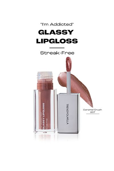 Trendyolmilla Beauty Extra glänzender, glitzernder Lipgloss ohne Linien, Caramel Crush-207 TKZAW25DP00000