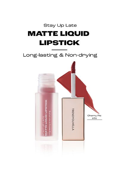 Trendyolmilla Beauty 8 Stunden anhaltender, nicht trocknender, flüssiger, mattierter Lippenstift Cherry Pie TKZAW25RJ0000