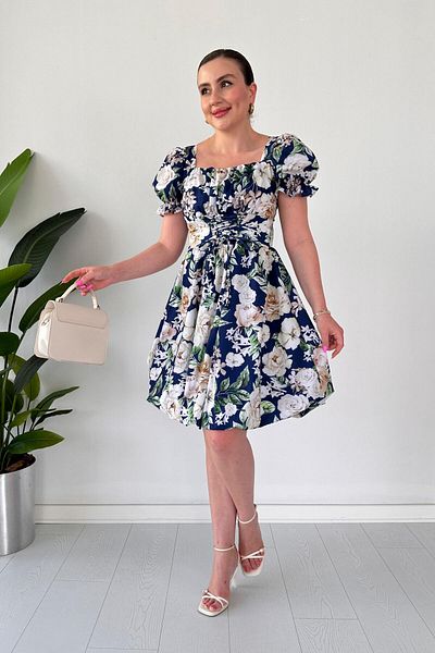 MaziButik Μπλε φόρεμα Gardenia
