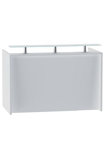 Mahmayi R06 White Office Reception Desk Without Drawers - 160cm