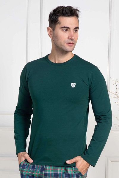 Mecit Pijama 95% βαμβάκι 5% Lycra μακρυμάνικο ανδρικό μπλουζάκι με λαιμόκοψη μεγάλου μεγέθους