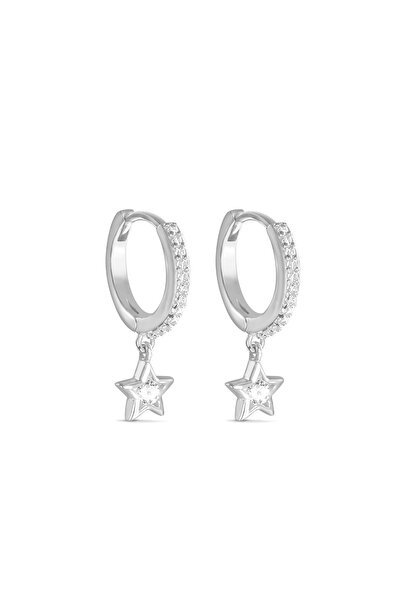 Joy of Jade Miranda Küpe 1 Mikron Rodyum Kaplama (925 Ayar Gümüş Üzerine) Zir...