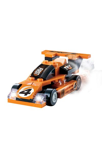 Sunman BLX Racing Orange Race Car Building Set - C0301A 92779