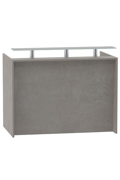 Mahmayi R06 Light Concrete Office Reception Desk - 140cm