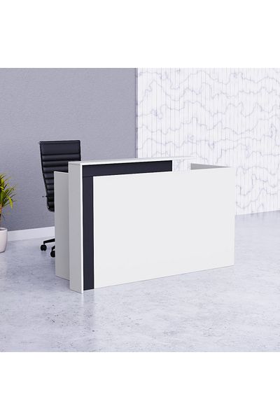 Mahmayi Zelda 26R001 Modern Reception Desk - White