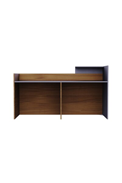 Mahmayi Natural Dijon Walnut-Dust Grey RD-2 Reception Desk 180 cm