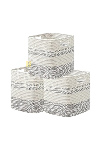 HomeTurko منظم مستطيل من الجوت مع سلة خوص - منظم للمنزل والمكتب والفندق والنوم