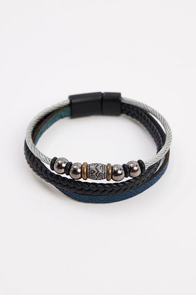 Tudors Men's Genuine Leather Bracelet