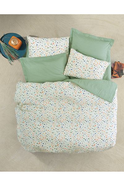 Cotton Box Lola Green Μονό Ολοκληρωμένο Σετ - Εφαρμοσμένο σεντόνι