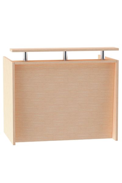 Mahmayi R06 Oak Office Reception Desk Without Drawers - 120cm