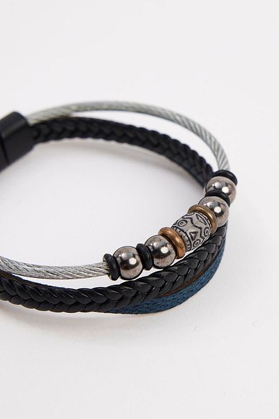 Tudors Men's Genuine Leather Bracelet