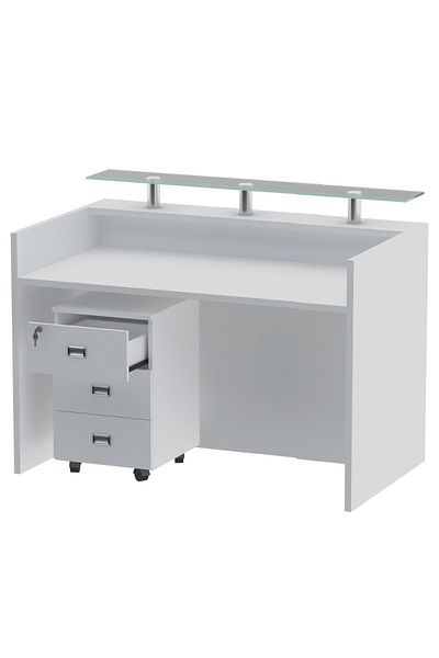 Mahmayi Harrera R06-14 Modern Reception Desk White