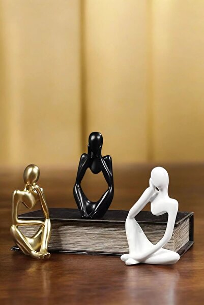 tambana 3’lü Biblo Seti Dekoratif Süs Eşyası Dekoratif Masa Süsü 3 Renk Model 5