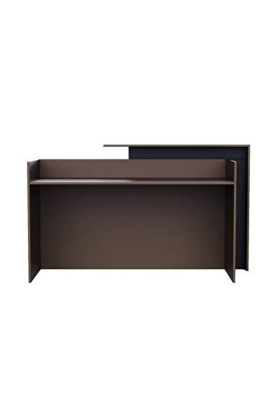 Mahmayi Zelda 26R001 Modern Reception Desk - Truffle Brown