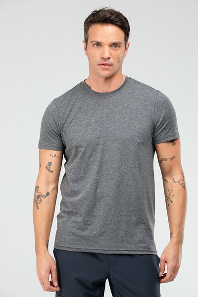 speedlife Αντρικό μπλουζάκι Anthracite Regular Cotton Crew με κοντό μανίκι Basic Xf1708