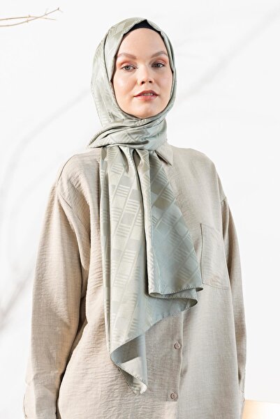 JAWEL Kadın Küp Desenli Jakarlı Şal