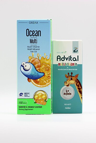 Ocean Multi Omega 3 Ballı Portakallı Şurup Advital L Arjinin İçeren Şurup
