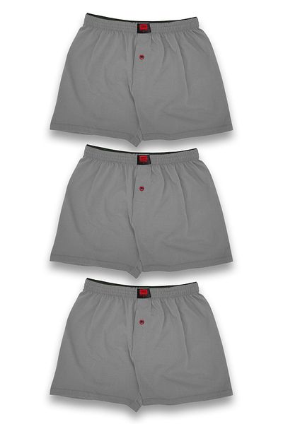 CNT Men's Three-Piece Combed Cotton Buttoned Boxer Premium Package