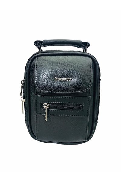 Necati Çanta Black Small Size Bag with Case and Shoulder Strap