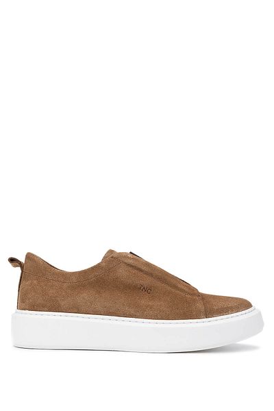 Tamer Tanca Men's Genuine Leather Tobacco Suede Loafers