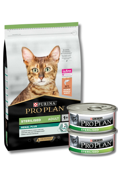 Pro Plan Kısırlaştırılmış Somonlu Kedi Maması 10 Kg ile Kısır Somonlu Kedi Ko...