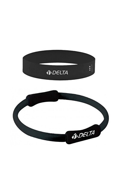 Delta Pilates Çemberi Aerobik Squat Bandı Seti Lateks Direnç Lastiği