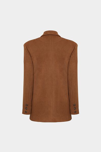 Açelya Okcu Premium Oversize Double Button Blazer Γυναικείο σουέτ μπουφάν