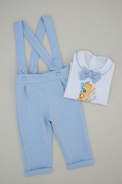 annerüyası 1 Year Old Safari Printed Salopette Suit