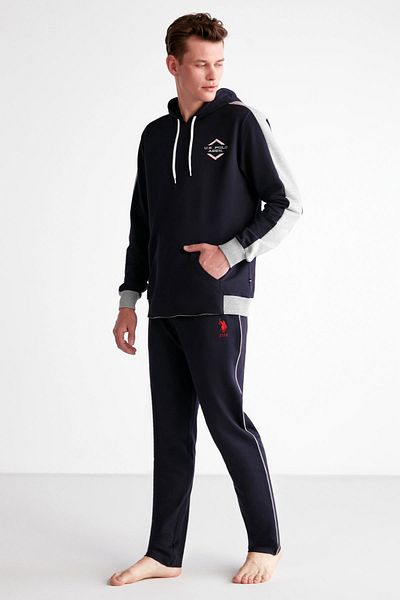 U.S. Polo Assn. Ανδρικό Σετ Φούτερ με μακριά κουκούλα με κουκούλα και τσέπη