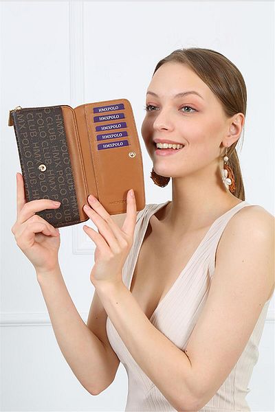 Ayakkabı Fuarı Elite MSA004 - Кафяв дамски портфейл