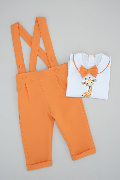 annerüyası Giraffe Printed Shorts Salopette Suit